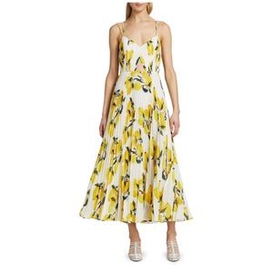 Amur pleated maxi dress